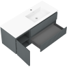 Mexen Rivel mobile bagno 120 cm con lavabo Otis destro, 2S, 1D, scanalato, grafite/bianco opaco - 91A23-12047-3-BBFFF66-W18P01