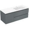 Mexen Rivel vannitoakapp 120 cm Otis valamu, parem, 2S, 1D, sooneline, grafiit/valge matt - 91A23-12047-3-BBFFF66-W18P01