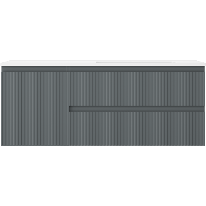 Mexen Rivel ντουλάπι μπάνιου 120 εκ. με νιπτήρα Otis δεξί, 2S, 1D, με αυλακώσεις,