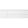 Mexen Rivel meuble de salle de bain 160 cm avec lavabo Otis à droite, 2S, 1D, rainuré, blanc mat - 91A23-16047-3-BBFFF01-W18P01