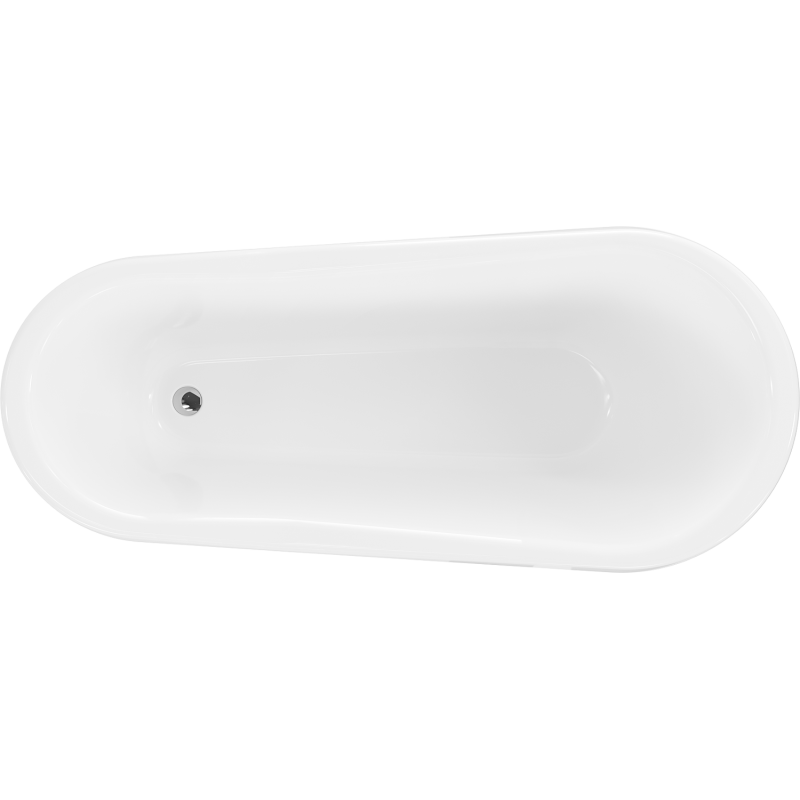 Mexen Retro freestanding bath 170 x 75 cm, white, chrome legs - 53251707500-00
