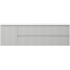 Mexen Rivel badkamerkast 160 cm met Otis wastafel rechts, 2S, 1D, gegroefd, grijs/wit mat - 91A23-16047-3-BBFFF62-W18P01