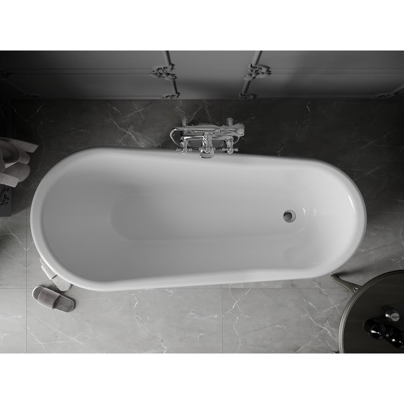 Mexen Retro wanna wolnostojąca 170 x 75 cm, biała, nogi chrom - 53251707500-00
