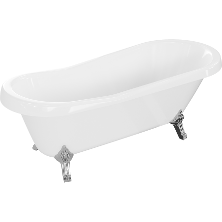 Mexen Retro freistehende Badewanne 170 x 75 cm, weiß, Beine chrom - 53251707500-00