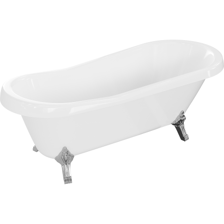 Mexen Retro freistehende Badewanne 170 x 75 cm, weiß, verchromte Füße - 53251707500-00