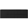 Mexen Rivel badkamerkast 160 cm met Otis wastafel rechts, 2S, 1D, geribbeld, zwart mat - 91A23-16047-3-BBFFF71-W18P71