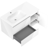 Mexen Orio mobile da bagno 90 cm con lavabo Vela sinistro, 2S, 1D, bianco lucido - 91A13-09047-3-BBFFF00-W23L00