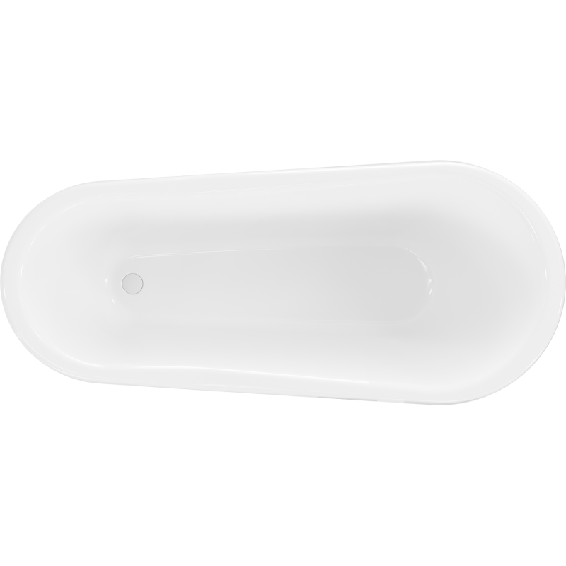 Mexen Retro freestanding bath 170 x 75 cm, white, white legs - 53251707500-20