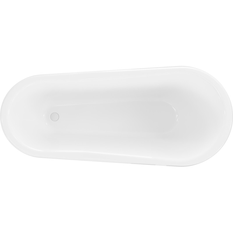 Mexen Retro samostojeća kada 170 x 75 cm, bijela, bijele noge - 53251707500-20