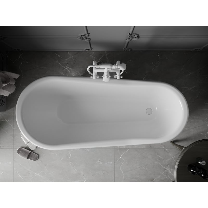 Mexen Retro freestanding bathtub 170 x 75 cm, white, white legs - 53251707500-20
