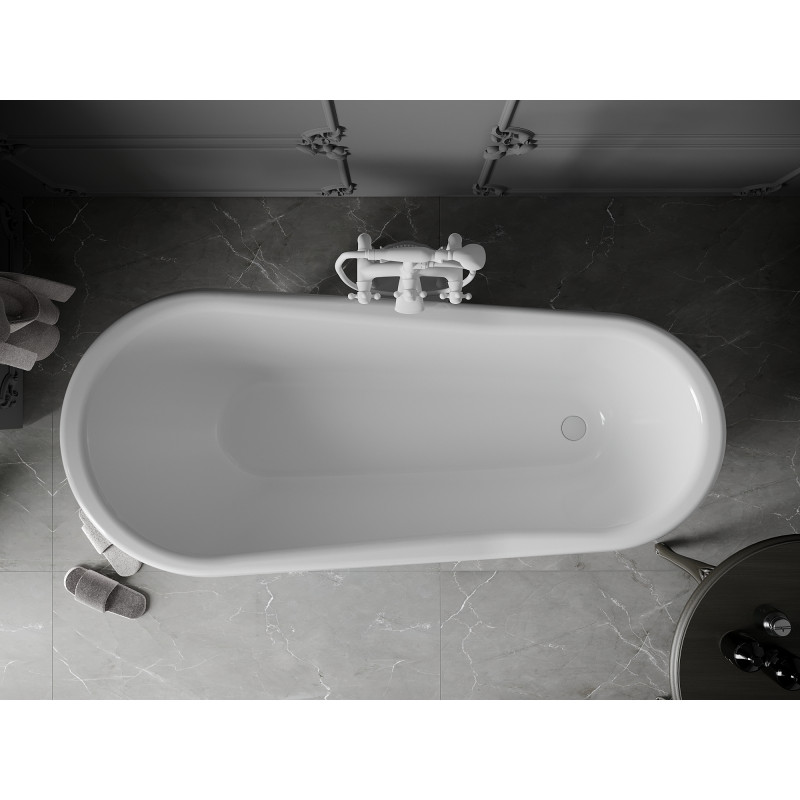 Mexen Retro wanna wolnostojąca 170 x 75 cm, biała, nogi białe - 53251707500-20
