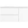 Mexen Orio Badezimmerschrank 90 cm mit Waschbecken Vela links, 2S, 1T, weiß matt - 91A13-09047-3-BBFFFF01-W23L01