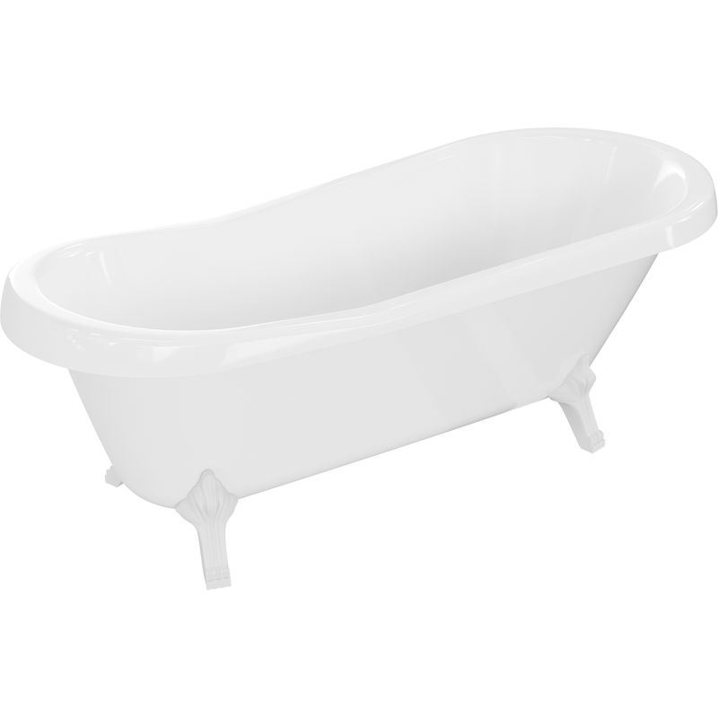 Mexen Retro vrijstaande badkuip 170 x 75 cm, wit, witte poten - 53251707500-20