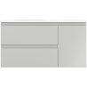 Mexen Orio Badezimmerschrank 90 cm mit Waschbecken Vela links, 2S, 1D, grau matt/weiß matt - 91A13-09047-3-BBFFF62-W23L01
