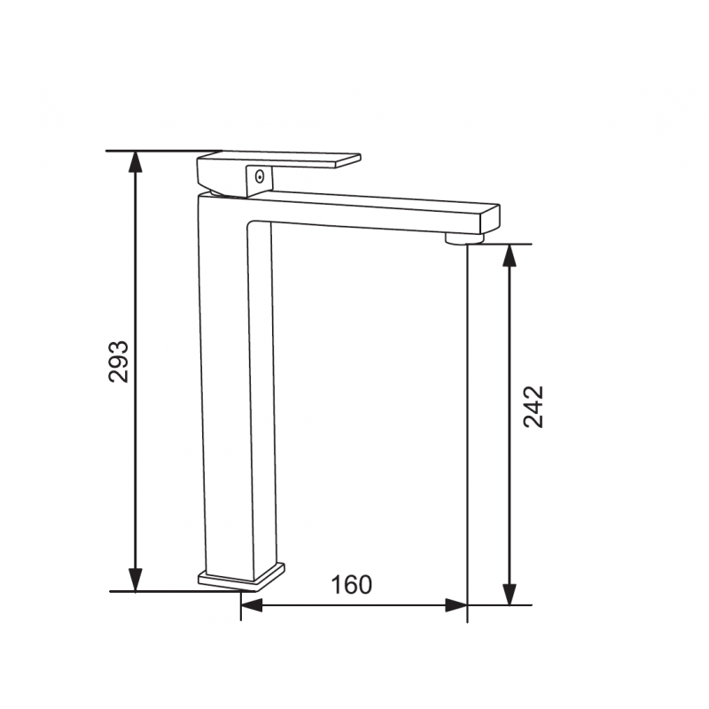 Mexen Uno high basin tap, chrome - 71410-00