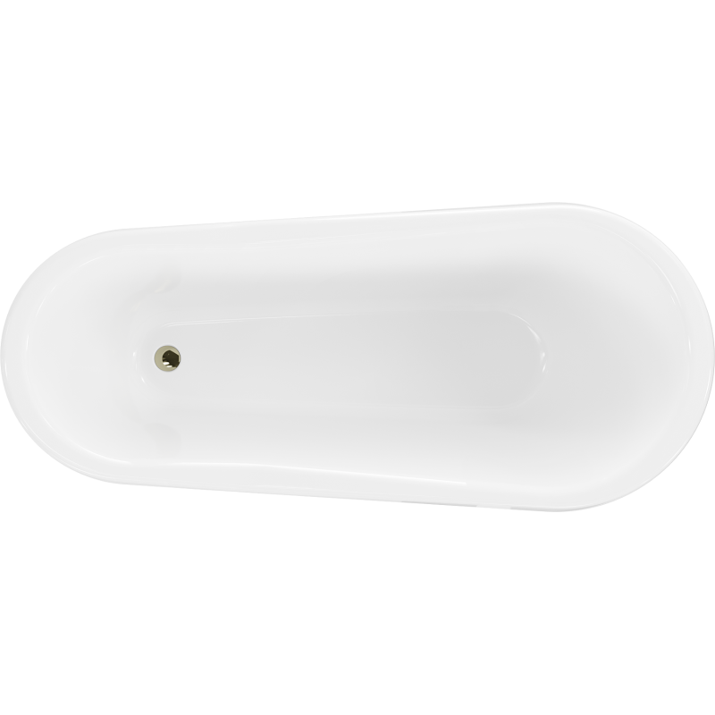 Mexen Retro freistehende Badewanne 170 x 75 cm, weiß, goldene Füße - 53251707500-50