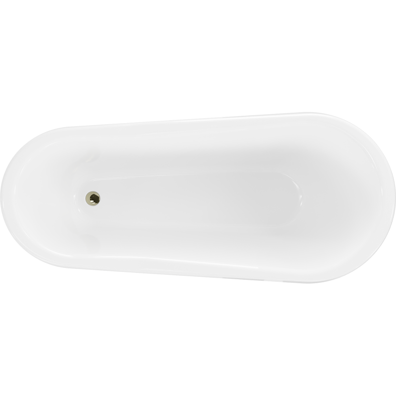 Mexen Retro μπανιέρα ελεύθερης τοποθέτησης 170 x 75 cm, λευκή, πόδια χρυσά