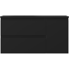 Mexen Orio meuble de salle de bain 90 cm avec lavabo Vela à gauche, 2S, 1D, noir mat - 91A13-09047-3-BBFFF71-W23L71