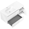 Mexen Orio bathroom cabinet 100 cm with Vela left sink, 2S, 1D, white gloss - 91A13-10047-3-BBFFF00-W23L00