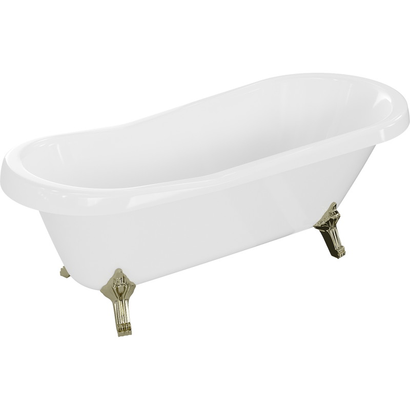 Mexen Retro freestanding bathtub 170 x 75 cm, white, gold legs - 53251707500-50