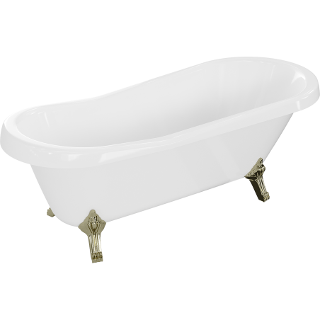 Mexen Retro vann, iseseisev 170 x 75 cm, valge, kuldsed jalad - 53251707500-50