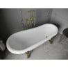 Mexen Retro vann, iseseisev 170 x 75 cm, valge, kuldsed jalad - 53251707500-50
