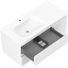 Mexen Orio armoire de salle de bain 100 cm avec lavabo Vela gauche, 2S, 1D, blanc mat - 91A13-10047-3-BBFFFF01-W23L01