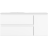 Mexen Orio mobiletto da bagno 100 cm con lavabo Vela sinistro, 2S, 1D, bianco opaco - 91A13-10047-3-BBFFFF01-W23L01