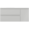 Mexen Orio bathroom cabinet 100 cm with Vela left washbasin, 2S, 1D, gray matt/white matt - 91A13-10047-3-BBFFF62-W23L01