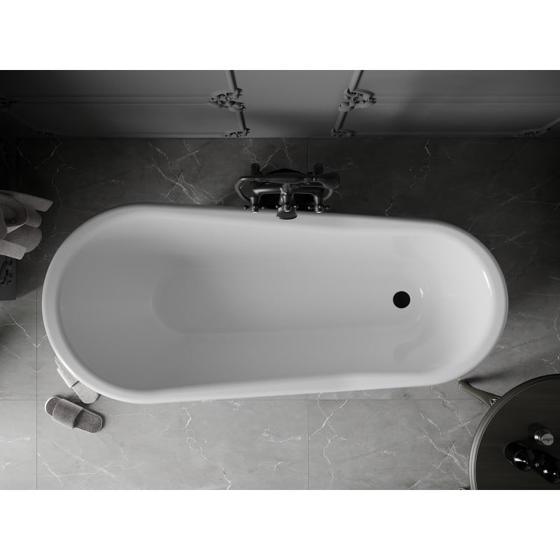 Mexen Retro wanna wolnostojąca 170 x 75 cm, biała, nogi czarne - 53251707500-70