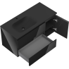 Mexen Orio mobile bagno 100 cm con lavabo Vela sinistro, 2S, 1D, nero lucido/nero opaco - 91A13-10047-3-BBFFF70-W23L71