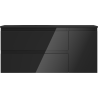 Mexen Orio badkamerkast 100 cm met wastafel Vela links, 2S, 1D, zwart glans/zwart mat - 91A13-10047-3-BBFFF70-W23L71