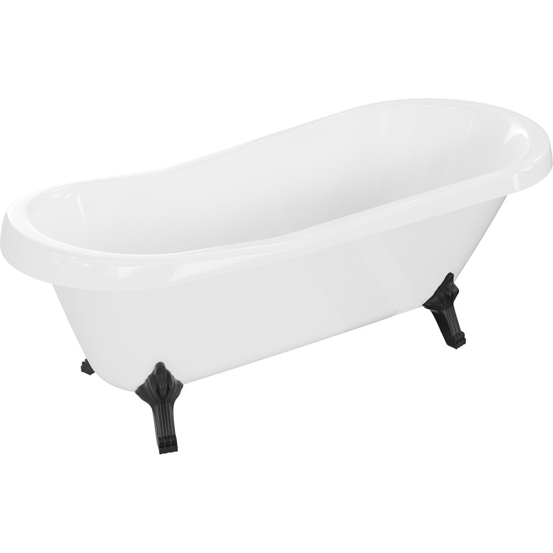 Mexen Retro samostojeća kada 170 x 75 cm, bijela, crne noge - 53251707500-70