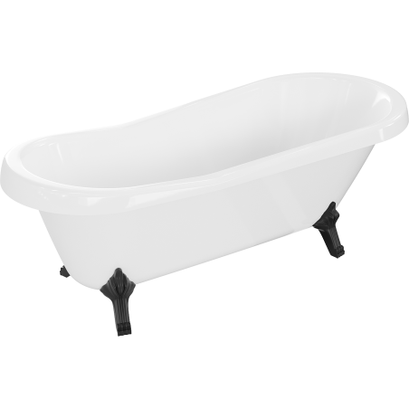 Mexen Retro freistehende Badewanne 170 x 75 cm, weiß, schwarze Beine - 53251707500-70