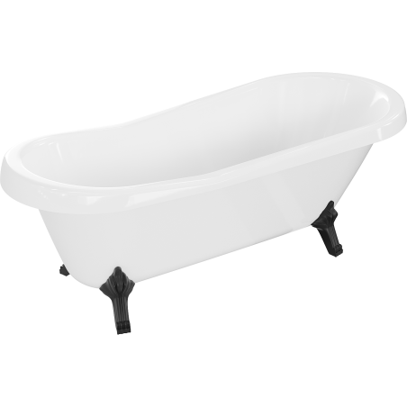 Mexen Retro vrijstaande badkuip 170 x 75 cm, wit, zwarte poten - 53251707500-70
