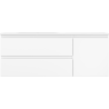Mexen Orio 120 cm Bathroom Cabinet with Left Vela Sink, 2 Drawers, 1 Door, Matte White - 91A13-12047-3-BBFFFF01-W23L01