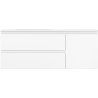 Mexen Orio Badezimmerschrank 120 cm mit linkem Waschbecken Vela, 2S, 1D, weiß matt - 91A13-12047-3-BBFFFF01-W23L01