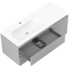 Mexen Orio meuble de salle de bain 120 cm avec lavabo Vela gauche, 2S, 1D, gris mat/blanc mat - 91A13-12047-3-BBFFF62-W23L01