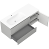 Mexen Orio armario de baño de 120 cm con lavabo Vela izquierdo, 2S, 1D, gris mate/blanco mate - 91A13-12047-3-BBFFF62-W23L01