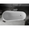 Mexen Retro freestanding bathtub 170 x 75 cm, white/black, chrome legs - 53251707575-00