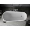 Mexen Retro vasca da bagno autoportante 170 x 75 cm, bianca/nera, gambe cromate - 53251707575-00