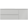 Mexen Orio Badezimmerschrank 120 cm mit linken Waschbecken Vela, 2S, 1D, grau matt/weiß matt - 91A13-12047-3-BBFFF62-W23L01