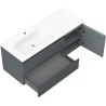 Mexen Orio mueble de baño 120 cm con lavabo Vela izquierdo, 2S, 1D, grafito mate/blanco mate - 91A13-12047-3-BBFFF66-W23L01