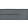 Mexen Orio Badezimmerschrank 120 cm mit Waschbecken Vela links, 2S, 1D, Graphit matt/Weiß matt - 91A13-12047-3-BBFFF66-W23L01