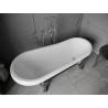 Mexen Retro freestanding bathtub 170 x 75 cm, white/black, chrome legs - 53251707575-00