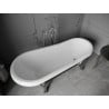 Mexen Retro vasca da bagno autoportante 170 x 75 cm, bianca/nera, gambe cromate - 53251707575-00