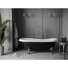 Mexen Retro freistehende Wanne 170 x 75 cm, weiß/schwarz, Chromfüße - 53251707575-00