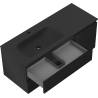 Mexen Orio meuble de salle de bain 120 cm avec lavabo Vela gauche, 2S, 1D, noir mat - 91A13-12047-3-BBFFF71-W23L71