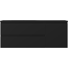 Mexen Orio Badezimmerschrank 120 cm mit Waschbecken Vela links, 2S, 1T, schwarz matt - 91A13-12047-3-BBFFF71-W23L71