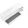Mexen Orio meuble de salle de bain 160 cm avec lavabo Vela à gauche, 2S, 1D, blanc brillant - 91A13-16047-3-BBFFF00-W23L00